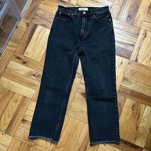 abercrombie ankle straight ultra high rise